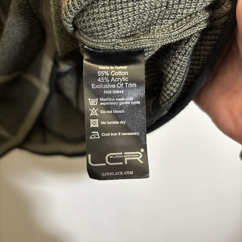 EUC MEN’S LCR BLACK EDITION SWEATER GREEN SIZE EXTRA LARGE XL GREEN BLACK TURKEY - Picture 6 of 7